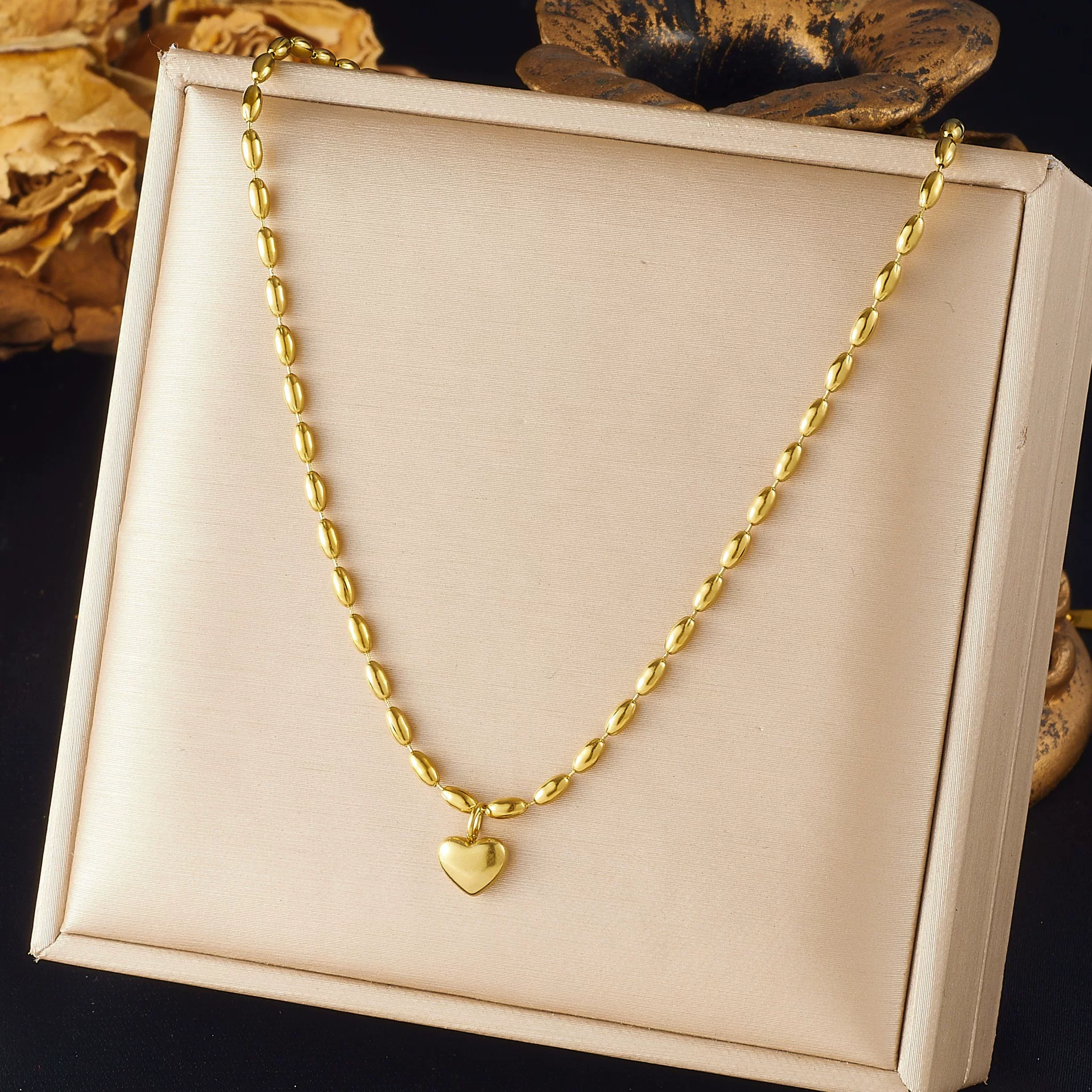 Tiny Heart Golden Chain